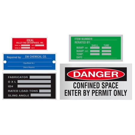 Etched Aluminum Nameplates - 3/4 x 2